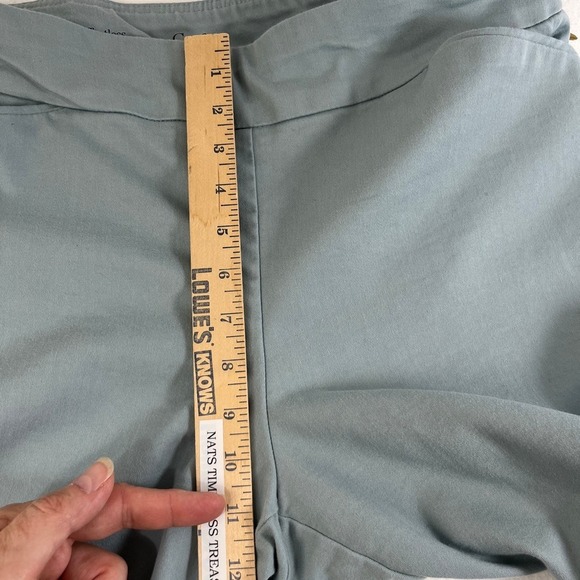 Croft & Barrow Effortless‎ Stretch Womens Capris Size 14 Lt Blue Pull on Casual - Picture 7 of 10
